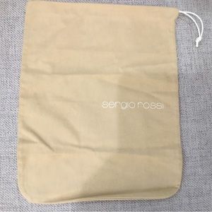 Sergio Rossi Tan Drawstring Dust Bag